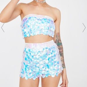 magical wonderland sequin festival shorts
